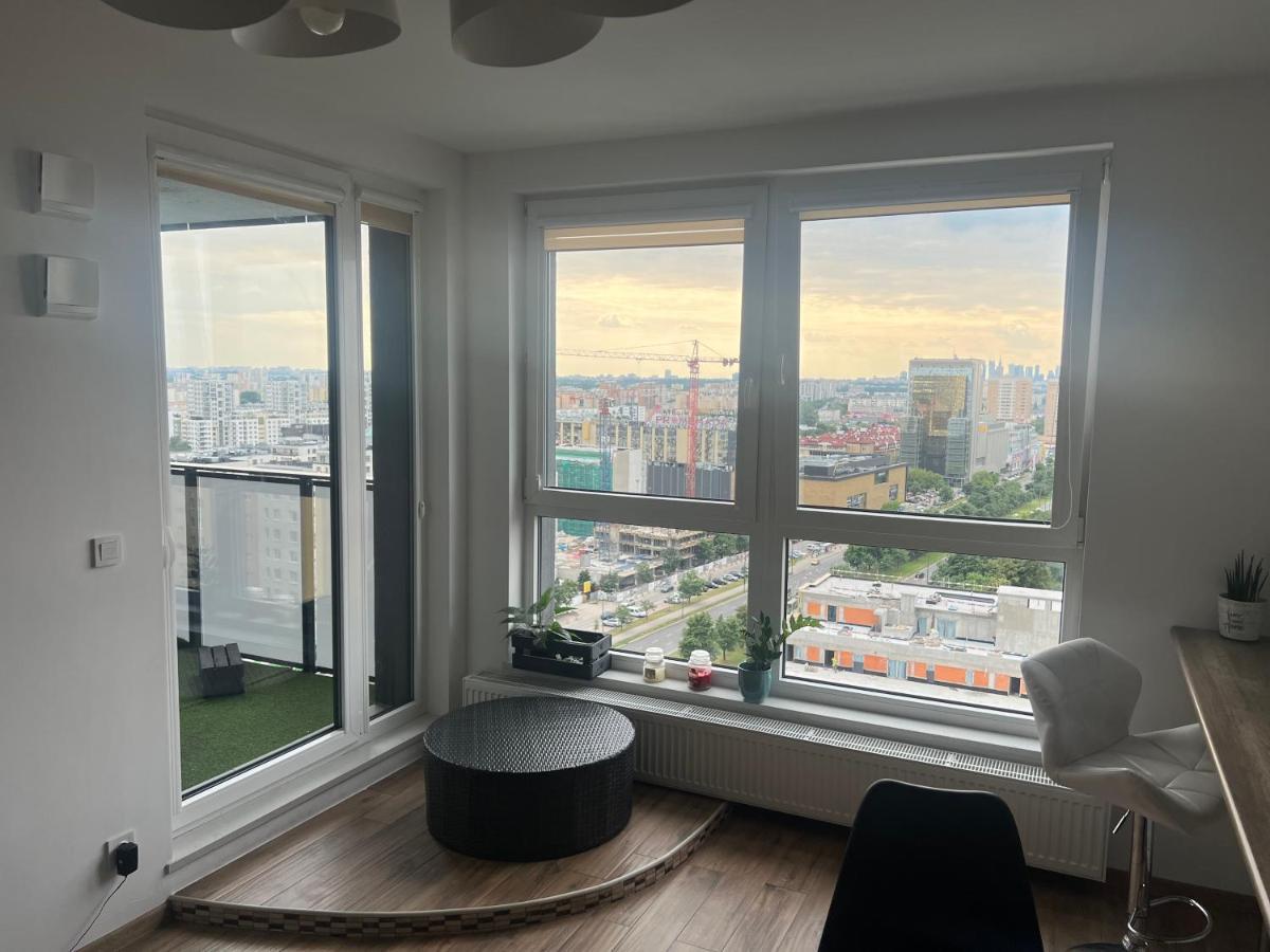 Apartament Skyscrapper Z Widokiem Na Panorame Warszawy Warsaw Exterior photo